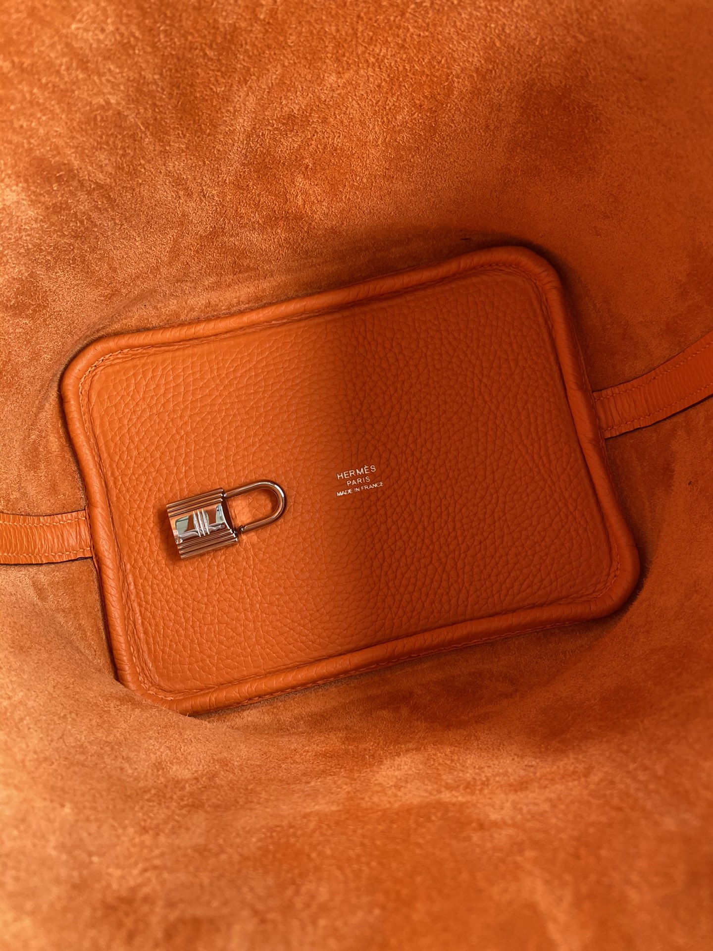 Hermes Picotin Lock 18 Bag In Orange Clemence Leather